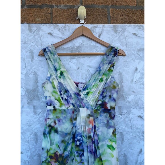 Seraphine Luxe Felicity Floral Silk Maternity Long Gown Occasion Dress size 6 - Picture 5 of 12